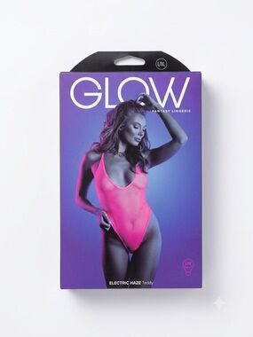 GLOW Electric Haze Neon Pink Teddy-NEW